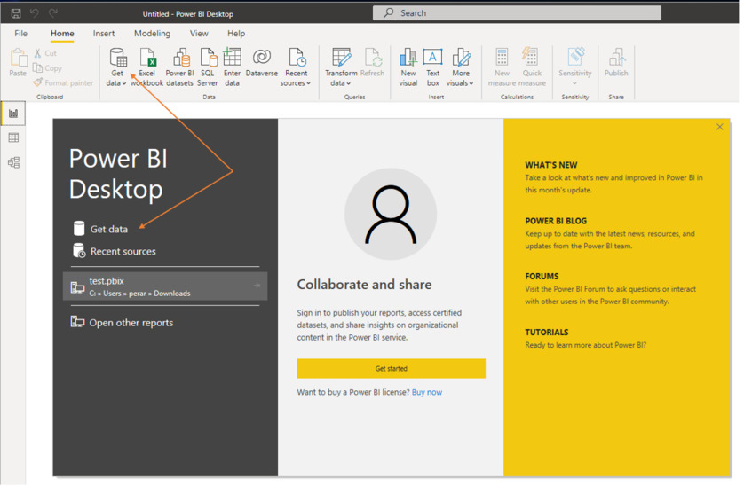 Power BI Desktop Splash Screen